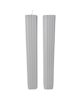 SET DOUA LUMANARI  PATRATE CU LINII   H 40CM/5,5